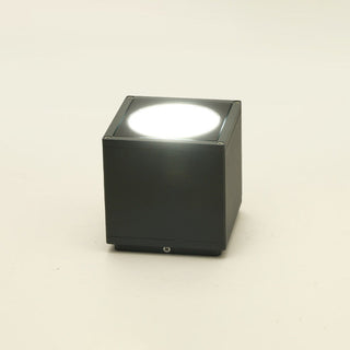 Ray Plafonnier Cube Moderne, Métal/Verre, Gris, Extérieur