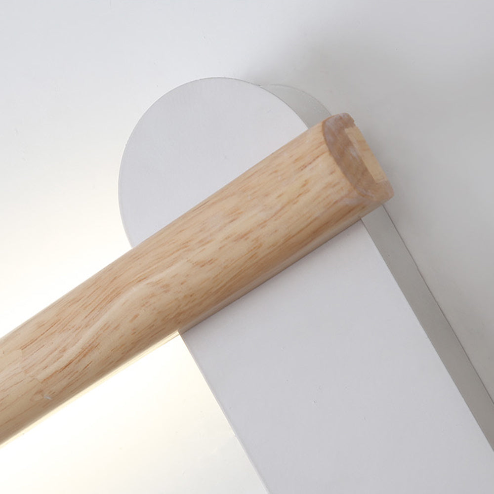 Muto Applique Miroir Linéaire Naturelle, Bois, Chambre à Coucher