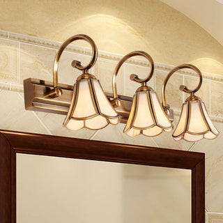 Ray Applique Murale Fleur Vintage LED Métal/Verre Or Salon/Salle de Bain