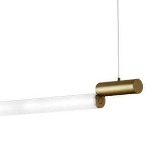 Ray Suspension Linéaire Minimaliste, Aluminium/PVC, Or, Salon