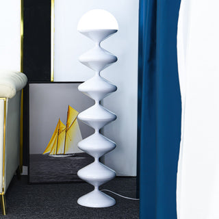 Salagado Lampadaire Gourde Moderne, Métal, Noir/Blanc, Salon