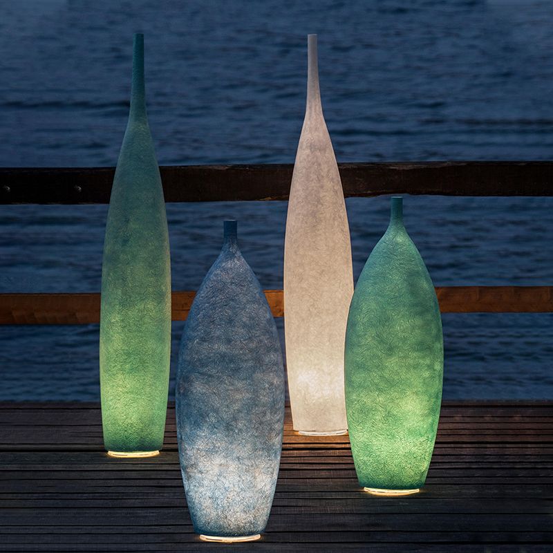 Avi Moderne LED Lampadaire Bouteille Blanc Jaune Bleu Résine Chambre