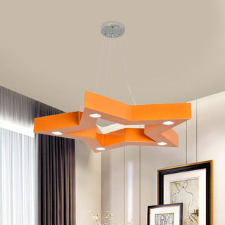 Aria Moderne LED Suspension Jaune Bleu Vert Métal Salle à Manger