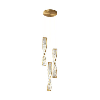 Kristy Suspension Carrée Moderne, Métal/Cristal, Noir/Or, Chambre à Coucher/Bar