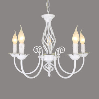 Sliva Lustre Lanterne Retro, Metal/Verre, Blanc/Noir, Salon