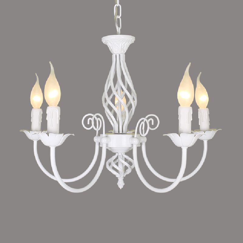 Sliva Lustre Lanterne Retro, Metal/Verre, Blanc/Noir, Salon