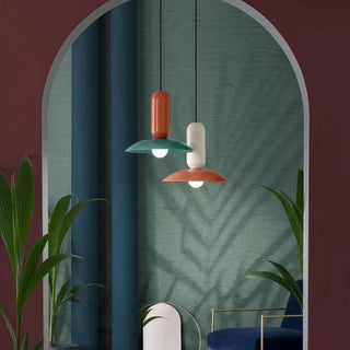 Vevelor Suspension Dôme Moderne. Metal. Vert/Blanc/Orange. Salon-Luire