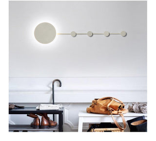 Arisha Porte-manteau Applique Murale Linéaire Moderne, Métal, Noir/Blanc, Chambre