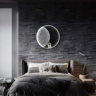 Aria Applique Murale Astronaute Rounde Lune, Métal, Chambre/Salon