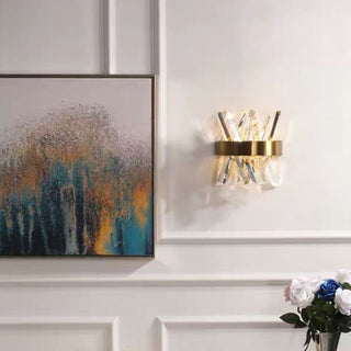 Kristy Applique Murale Luxueux LED Moderne Métal Cristal Or Chambre à Coucher/Salon