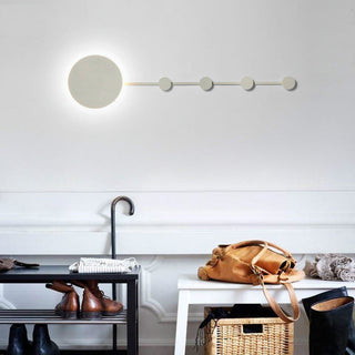 Arisha Porte-manteau Applique Murale Linéaire Moderne, Métal, Noir/Blanc, Chambre