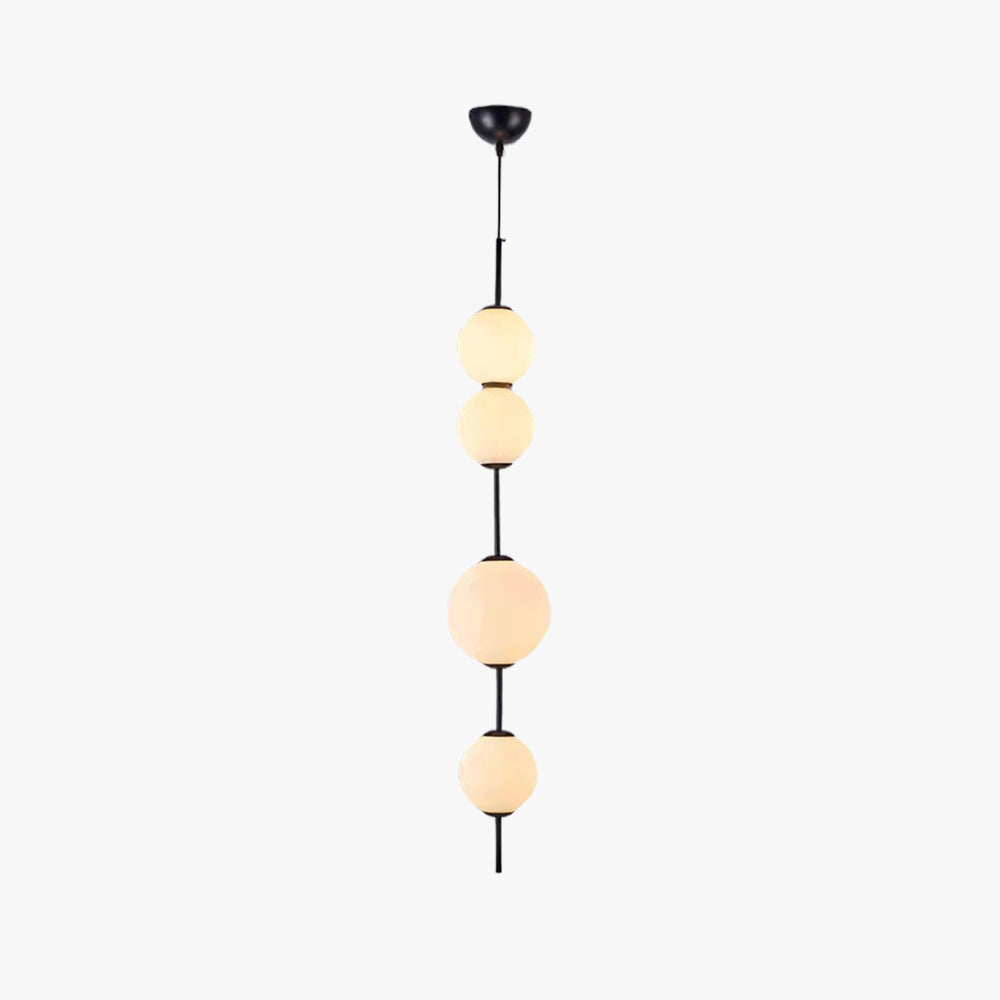 Valentina Luminaires Suspensions Bulle Moderne Simple Métal/Verre Noir Salon/Chambre à Coucher