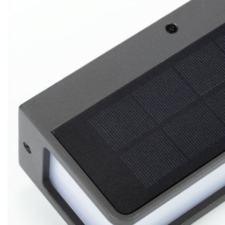 Ray Applique Minimaliste Rectangulaire Moderne, Câble/Solaire, Acrylique, Noir/Blanc, Jardin