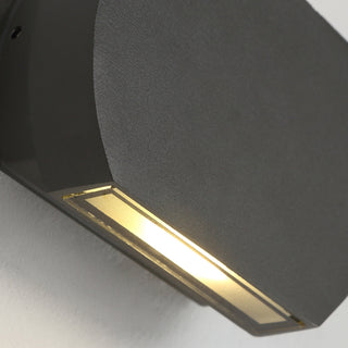 Ray Géométrique LED Applique Murale Noir Gris Métal Verre Cour