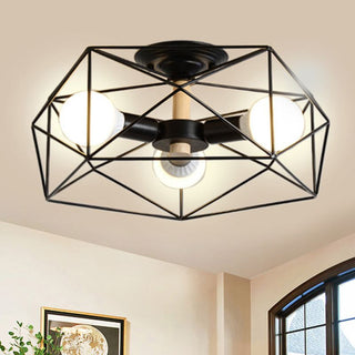 Arisha Moderne LED Plafonnier Doré/Blanc Métal Salon Chambre à coucher