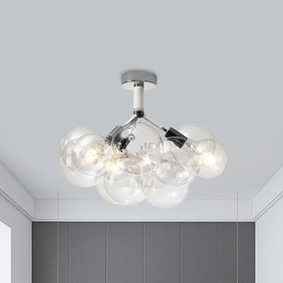 Valentina Moderne LED Plafonnier Doré/Chromé Verre Salle à manger