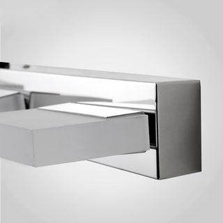 Arisha Design LED Applique Murale Miroir Carré Moderne Métal/Acrylique Argent Salle de Bain