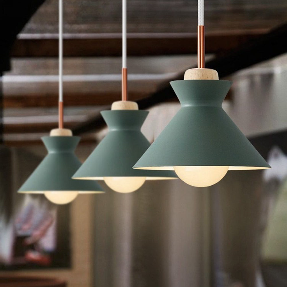 Valentina Moderne Luminaires Suspensions Dôme Simple Métal Jaune/Gris/Vert Cuisine/Salon/Salle à Manger