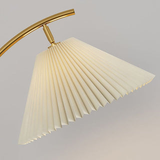 Muto Lampadaire Avec Table Parapluie Moderne LED Abat Jour Blanc Métal Tissu Chambre à Coucher/Salon