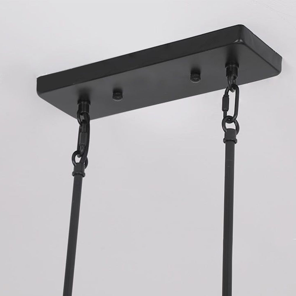 Silva Suspension Rectangulaire Rustique, Bois/Metal, Bois/Marron, Chambre