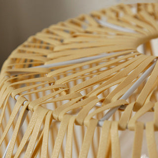 Ritta Lampadaire Cylindre Vintage, Métal/Rotin, Beige, Allée