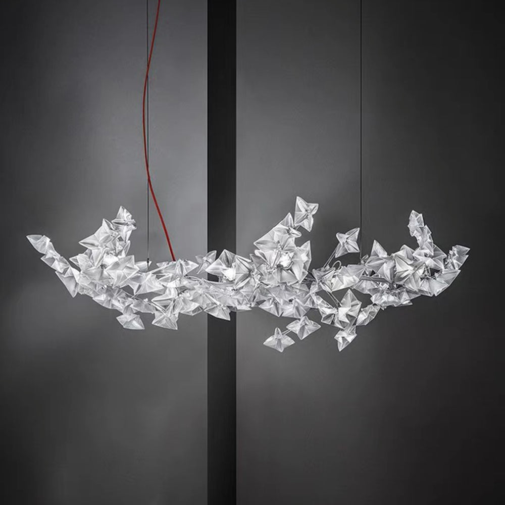 Olivia Suspension Etoile Moderne, PVC, Transparent, Salon