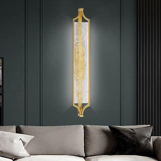 Arisha Design LED Applique Murale Salle de Bain Rectangulaire Moderne Métal/Acrylique Or Chambre à coucher
