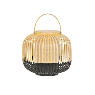 Ritta Vintage LED Lampadaire Noir/Blanc Bambou/Acrylique Extérieur
