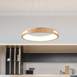 Muto Suspension Anneau Simple, Bois/Acrylique, Bois, Salon