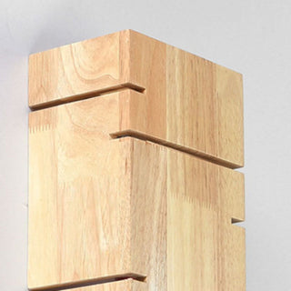 Muto Applique Murale Rectangulaire Moderne Simple LED Bois Brut Chambre à Coucher/Salon