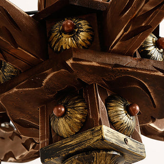 Epoch Lustre Vintage, Metal/Bois, Marron, Salon