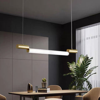 Ray Suspension Linéaire Minimaliste, Aluminium/PVC, Or, Salon