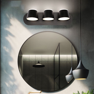 Arisha Applique Murale Linéaire Moderne Métal/Acrylique Noir Salon/Salle de Bain
