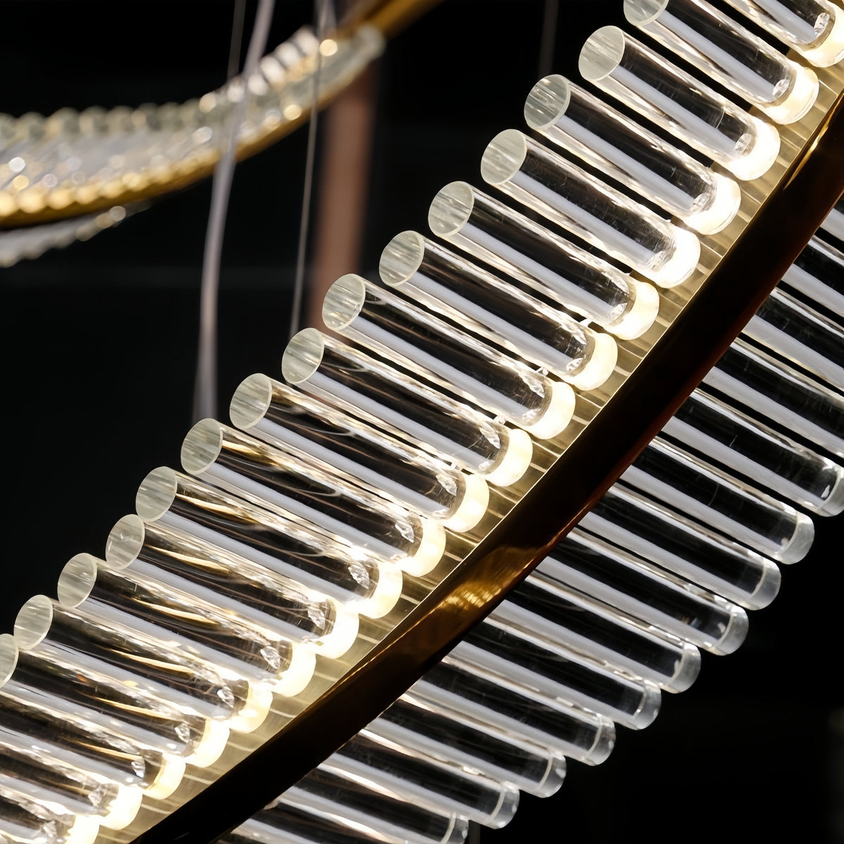 Arisha Nordique Luxe LED Suspension Métal Acrylique Hôtel Salon