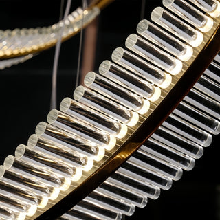Arisha Nordique Luxe LED Suspension Métal Acrylique Hôtel Salon