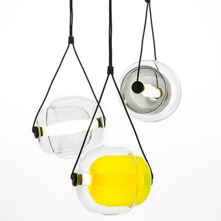 Valentina Design Luminaires Suspensions Bulle Moderne LED Verre Bleu/Jaune/Rose/Blanc Salon/Chambre à Coucher