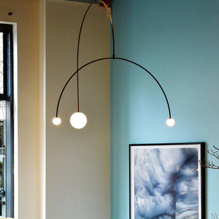 Lustra Lustre Mobile Noir Minimaliste-Luire