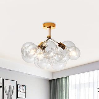 Valentina Moderne LED Plafonnier Doré/Chromé Verre Salle à manger