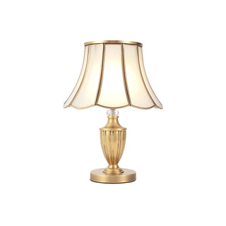 Valencia Lampe de Table en Laiton Et Verre Vintage