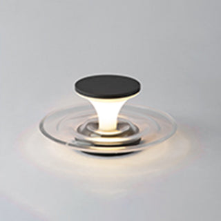 Ray Lampe Extérieure au Sol Rond Simple, Métal/Acrylique, Noir, Jardin