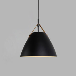 Arisha Suspension Conique Moderne, Métal, Nior/Blanc/Gris, Salon