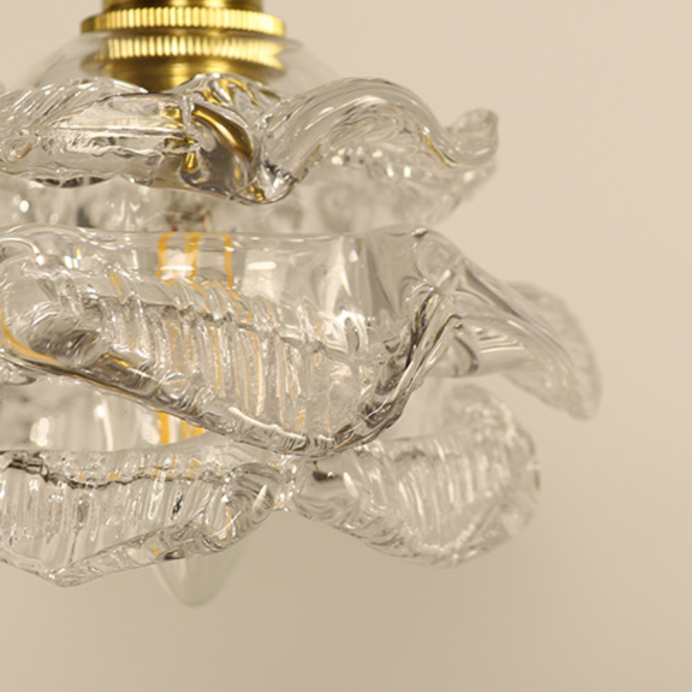 Valentina Romantique Rétro Rose Suspension Clair Verre Chambre à coucher