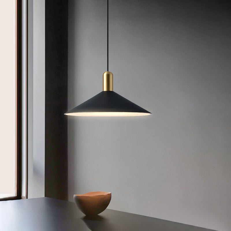 Arisha Suspension Moderne LED Acrylique/Métal, Noir/Blanc/Or, Salon