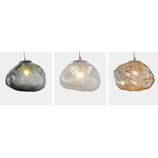 Avi Suspension Globe, Métal/Verre, Clair/Gris/Ambre