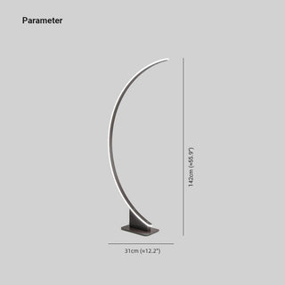 Ray Design Lampadaire Arche Simple Métal/Silicone Café/Blanc Salon/Chambre à Coucher