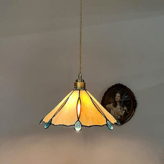 Tiffany Vintage Suspension Métal/Verre Chambre/Salon/Entrée