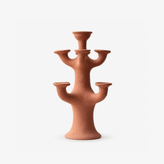 Terracotta Tree Candelabra-Neutral Decor