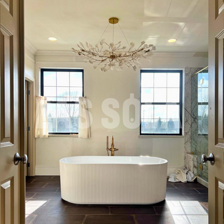 Olivia Lustre Moderne et Luxueuse, Métal/céramique, Or, Salon/Chambre à Coucher