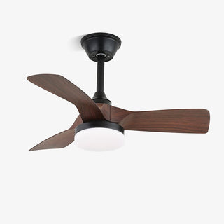 Plafonnier Ventilateur Arden Minimaliste en Bois Noir