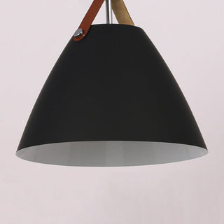 Arisha Suspension Conique Moderne, Métal, Nior/Blanc/Gris, Salon